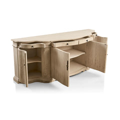 Elegant Courbe Buffet table by Zentique featuring curved wood design and polished finish, ideal for stylish dining or living spaces.