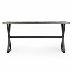 Cris Console table by Zentique featuring a sleek design with a wooden top and elegant metal legs.
