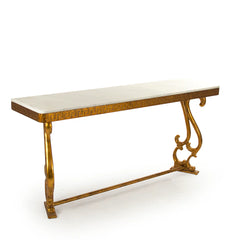 Emeline console table by Zentique featuring elegant wooden design and classic details, ideal for entryways or living rooms.