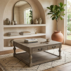 Eros coffee table by Zentique featuring a rustic wooden surface and sleek metal legs, ideal for modern living room decor.