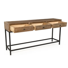 Finneas console table by Zentique featuring a sleek wooden surface and elegant design, ideal for modern living spaces.
