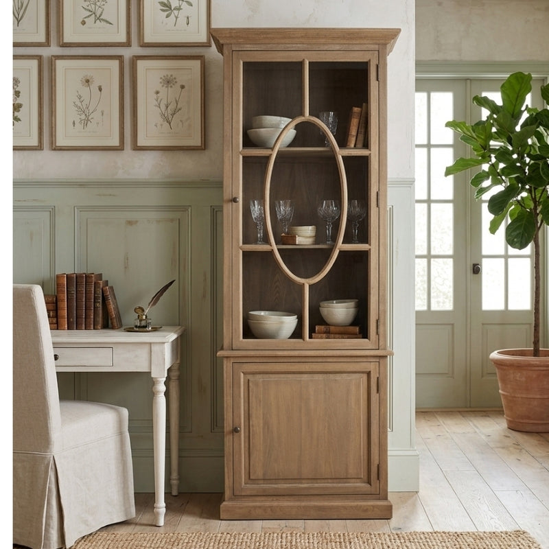 Elegant Florence Cabinet by Zentique, a stylish wooden table with intricate detailing and a classic design.