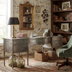 Gerard console table by Zentique with elegant wooden design and intricate metal legs, ideal for entryways or living rooms.