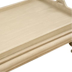 Lara coffee table by Zentique featuring a sleek wooden surface and modern design in a contemporary living room setting.