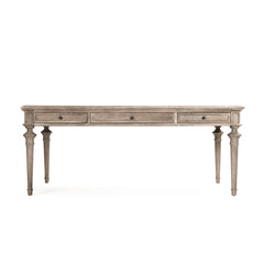 Nadine dining table by Zentique featuring a rustic wooden surface and sturdy legs, ideal for modern or traditional dining rooms.