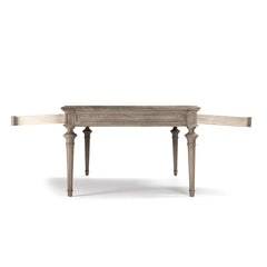 Nadine dining table by Zentique with a polished wooden surface and sturdy legs, ideal for modern dining rooms.