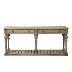 Peyton console table by Zentique with a sleek wooden top and elegant metal legs, ideal for entryways or living rooms.