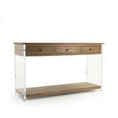 Elegant indoor Talon Console table by Zentique with a luxury oak wood finish, perfect for modern and elegant interior spaces.