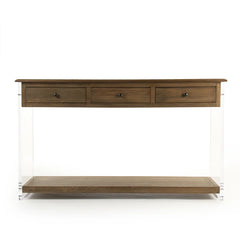 Elegant indoor Talon Console table by Zentique in luxury oak wood, perfect for modern and stylish living spaces.