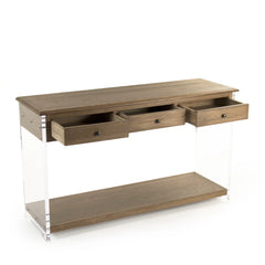 Elegant Zentique Talon Console table with luxurious oak wood finish, ideal for modern and stylish indoor spaces.