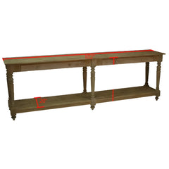 Elegant The Hague console table by Zentique with a sleek wooden surface and sturdy legs, perfect for entryways or living rooms.