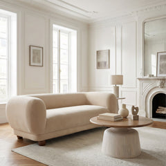 Taupe Boet loveseat by Zuo Modern featuring plush fabric and sleek modern design, perfect for contemporary living rooms.