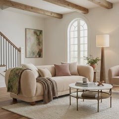 Taupe Zuo Modern Boet loveseat with plush cushions and sleek design, perfect for modern living room seating.