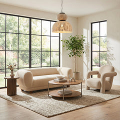 Taupe Boet loveseat by Zuo Modern featuring plush fabric and modern design, ideal for stylish living room seating.
