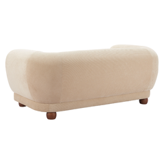 Taupe Boet loveseat by Zuo Modern with plush cushions and sleek design, perfect for modern living room seating.