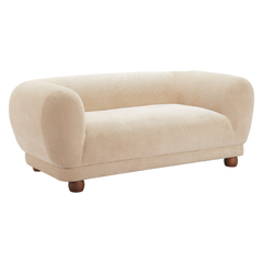 Taupe Zuo Modern Boet loveseat with plush cushions and sleek design, perfect for contemporary living rooms.
