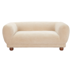Taupe Zuo Modern Boet loveseat with plush cushions and modern design, perfect for contemporary living rooms.
