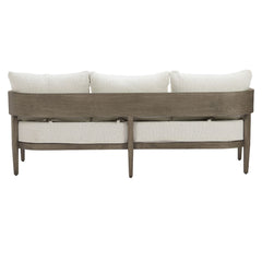 Beige Zuo Modern Foret outdoor sofa with cushioned seats and backrest, designed for stylish outdoor lounging.