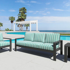 Green Zuo Modern Rolig outdoor patio sofa with stylish design, perfect for garden lounge seating.