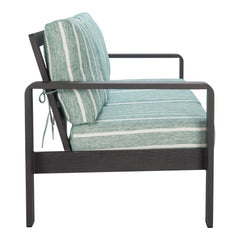 Green Zuo Modern outdoor sofa for garden lounge, stylish patio outdoor sofa with comfortable seating and modern design.