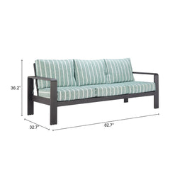 Green Zuo Modern outdoor patio sofa with stylish design, perfect for garden lounge and outdoor relaxation.