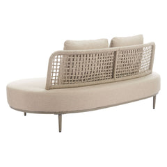 Zuo Modern Ruhe outdoor patio love seats for small spaces, stylish outdoor sofa with cushioned seating and modern design.