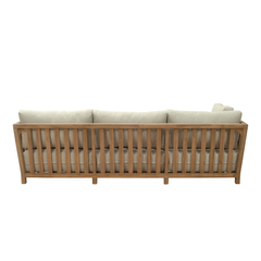 Gray Zuo Modern Teras outdoor sectional sofa set with cushions, designed for garden lounge and outdoor patio relaxation.
