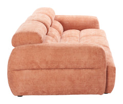 Orange Alis Modular Sectional Sofa by Zuo Modern, featuring modern design with multiple seating sections and sleek upholstery.
