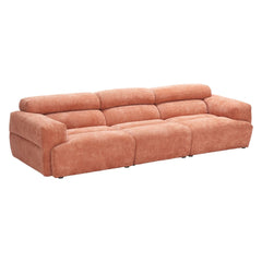 Orange Alis Modular Sectional Sofa by Zuo Modern, featuring contemporary design and comfortable seating with clean lines.