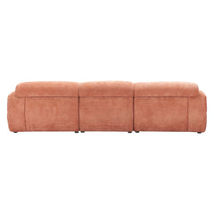Orange Alis Modular Sectional Sofa by Zuo Modern, showcasing modern design with plush cushions and sleek upholstery.