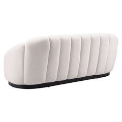 Bhutan Sofa Cream by Zuo Modern, stylish contemporary living room sofa with plush fabric and modern design in cream color.
