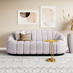 Light gray Bhutan sofa by Zuo Modern featuring plush cushions and modern design, perfect for contemporary living rooms.