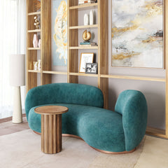 Teal Jamela sofa by Zuo Modern featuring sleek modern design and comfortable cushions for contemporary living spaces.