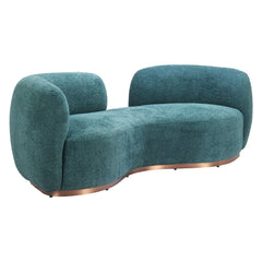 Teal Jamela sofa by Zuo Modern with plush cushions and sleek modern design, perfect for contemporary living rooms.