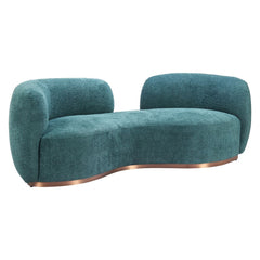 Teal Jamela sofa by Zuo Modern with plush cushions and modern design, showcasing comfortable seating and sleek upholstery.