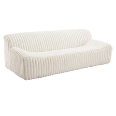Cream Osterbro sofa by Zuo Modern featuring plush cushions and sleek modern design, ideal for contemporary living rooms.