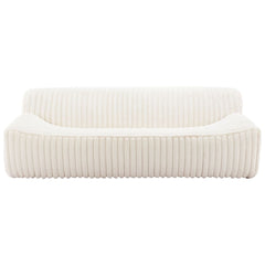 Cream Osterbro sofa by Zuo Modern featuring plush cushions and sleek design in a stylish living room setting.