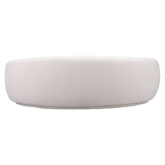 Cream Tibet sofa by Zuo Modern featuring shearling-style fabric, modern indoor white sofa for elegant living room decor.